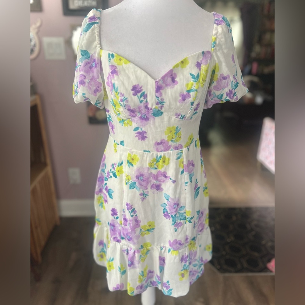 City Studio White Floral Mini Dress